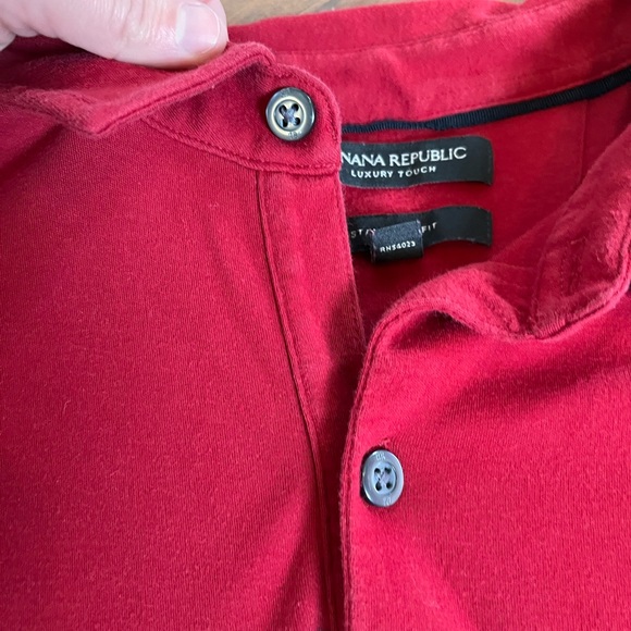 Banana Republic polo shirt mens XL Luxury Touch red white blue USA super soft - Picture 3 of 10